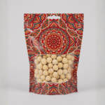 Turuncu Desenli Pencereli Doypack