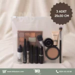 10 Adet Fermuarlı Makyaj Çantası Organizer BKBSET2 - Görsel 4